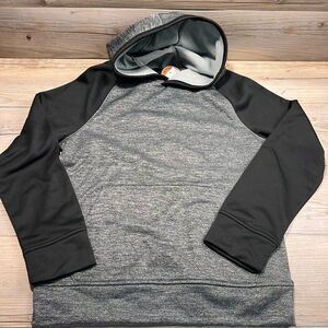 Boys Children's Place Grey and Black hooded pull-on sweatshirt Size L 10/12